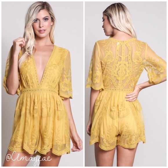 Wishlist Pants - CLEARANCE {LAST1} ‘Lily’ Embroidered Romper